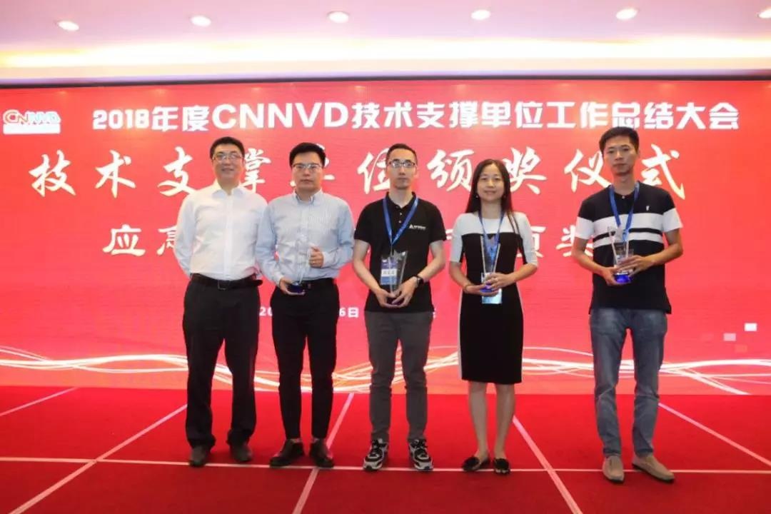 2018��ȹ�����Ϣ��ȫ��϶�⣨CNNVD������֧�ֵ�Ԫ�ܽ��Ἴ��֧�ֵ�Ԫ�佱����